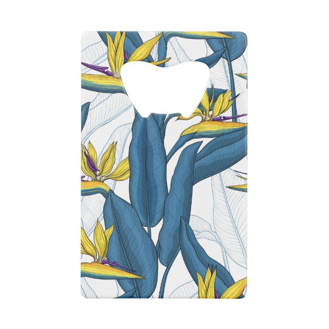 Bird of paradise flowers on white (Front)