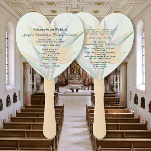 Bird-of-Paradise Flowers Wedding Fan Programs