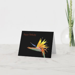 Bird of Paradise Happy Birthday Card