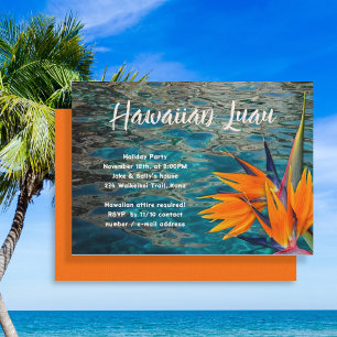 Bird of Paradise Luau Party Invitation