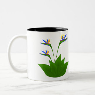 Bird of paradise mandala Two-Tone coffee mug