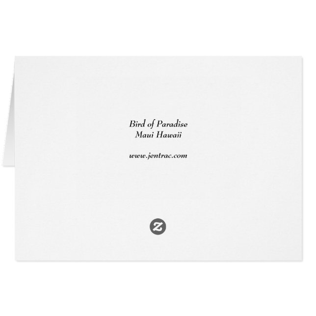 Bird of Paradise - Maui Hawaii (Back Horizontal)