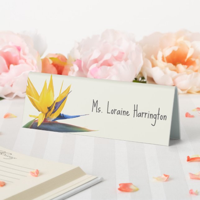 Bird-of-paradise Name Template Event Place Setting (In SItu (Wedding))