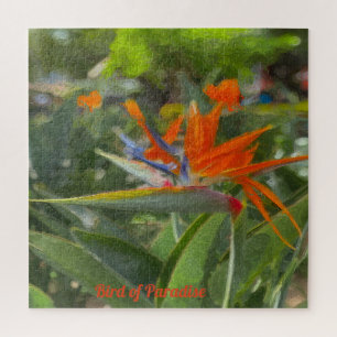 Bird of Paradise Oil Painting  Jigsaw Puzzle