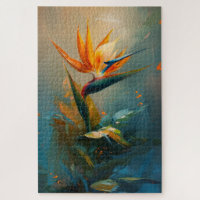 Bird of Paradise Oil Painting