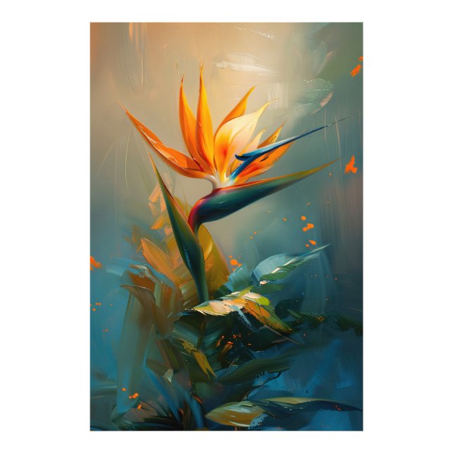 Bird of Paradise Oil Painting Photo Print (Front)