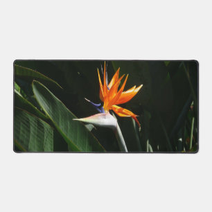 Bird of Paradise Orange Tropical Flower Desk Mat
