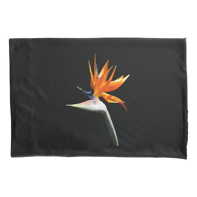Bird of Paradise Orange Tropical Flower Pillowcase (Front)