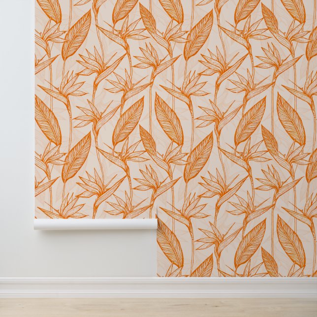 Bird of paradise orange wallpaper (Application)