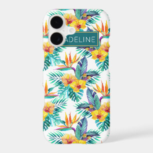 Bird Of Paradise & Orchid Pattern   Add Your Name