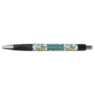 Bird Of Paradise & Orchid Pattern Add Your Name
