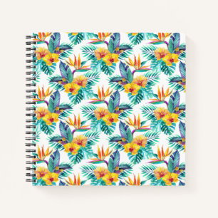 Bird Of Paradise & Orchid Pattern Notebook