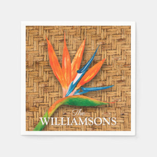 Bird of Paradise Personalised Napkin