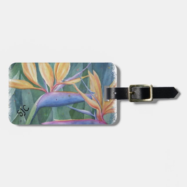 BIRD OF PARADISE PERSONALIZED LUGGAGE TAG (Front Horizontal)