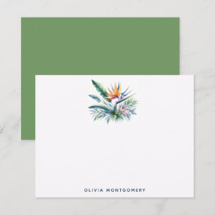 Bird of Paradise Plant Tropical Personal Card