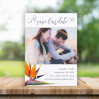 Bird of Paradise Save Our Date Announcement