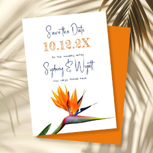Bird of Paradise Simple Wedding Announcement