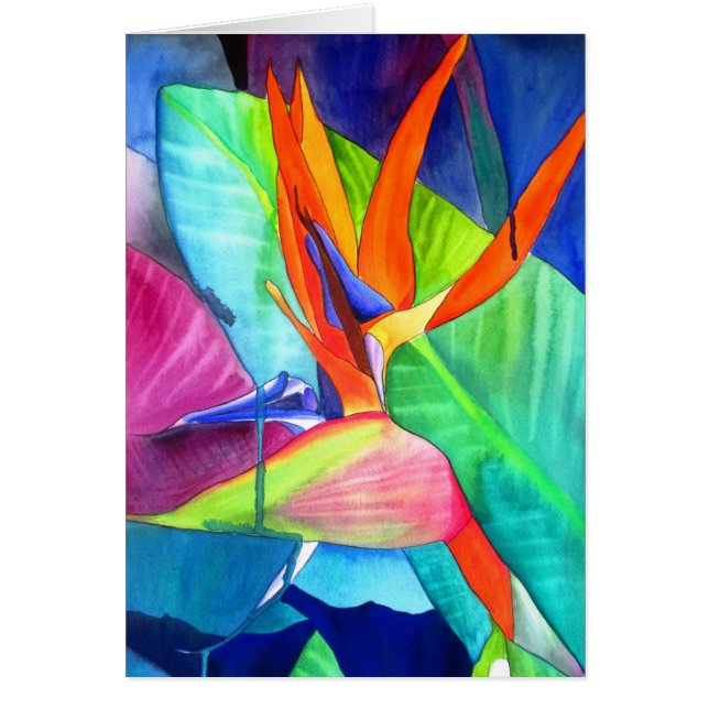 Bird of Paradise Strelitzia flower tropical art (Front)