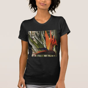 Bird of Paradise Strelitzia Reginae Acrylic Painti T-Shirt