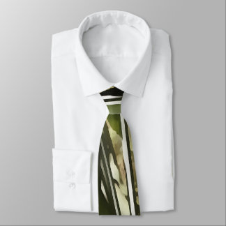 Bird of Paradise Strelitzia Reginae Acrylic Painti Tie