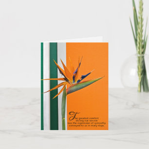 Bird of Paradise Sympathy Thank You Card
