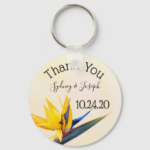 Bird-of-paradise Thank You Key Ring Favour