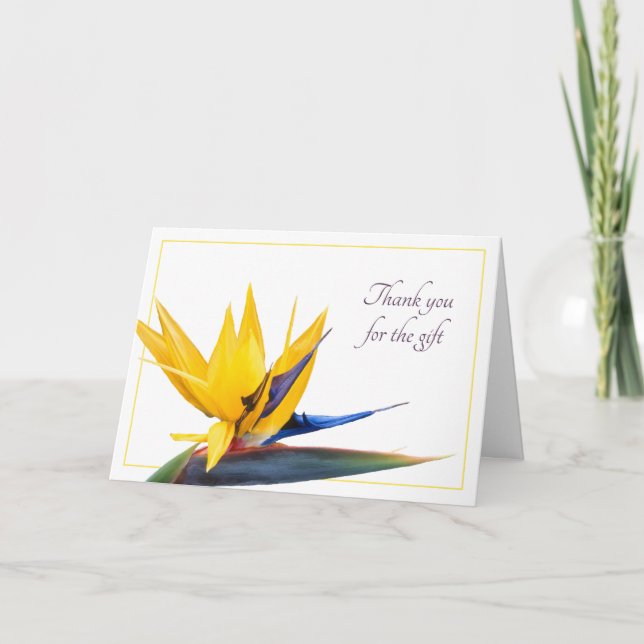 Bird-of-paradise Thank You Wedding or Event Cards (Front)