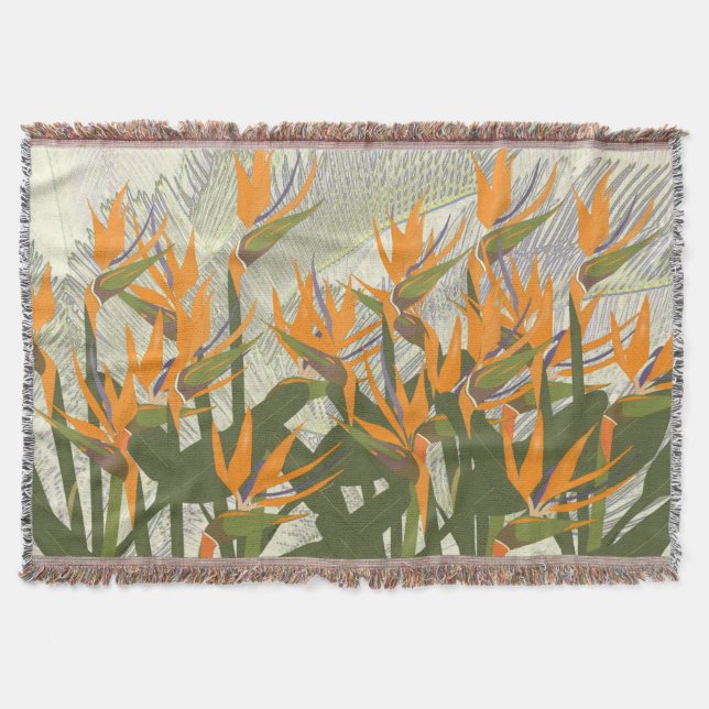 Bird of Paradise Throw Blanket (Front)