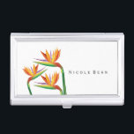 Bird of Paradise Tropical Business Card Holder<br><div class="desc">Bird of Paradise Tropical Business Card Holder. Customise with any text or leave it blank.</div>