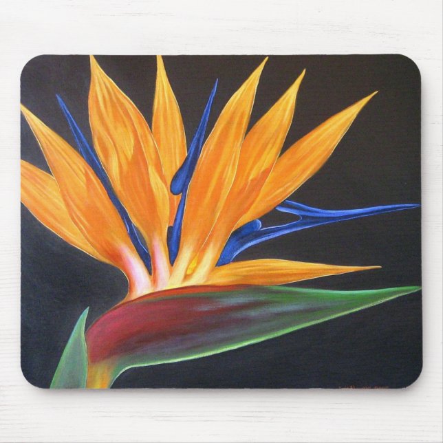 Bird Of Paradise Tropical Flower Painting - Multi Mouse Mat (Front)