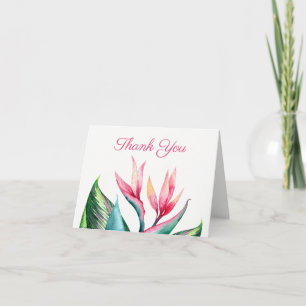 Bird of Paradise Tropical Thank You Card