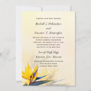 Bird-of-paradise Tropical Wedding Invitation