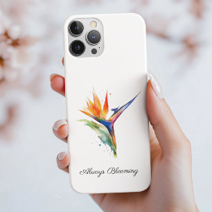 Bird of Paradise Watercolor, custom iPhone 11 Pro Case