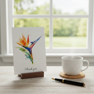 Bird of Paradise Watercolor, custom Postcard