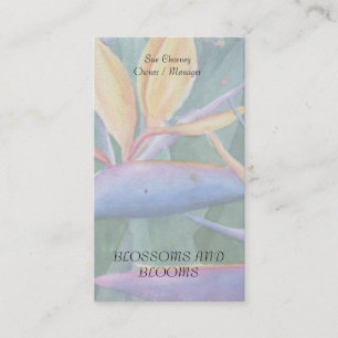 BIRD OF PARADISE WATERCOLOR FLOWER BUSINESS CARDS