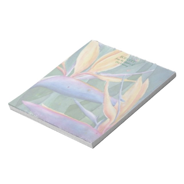BIRD OF PARADISE WATERCOLOR FLOWER NOTE PAD (Rotated)