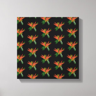 Bird of Paradise Watercolor Tropic Ink Wedding Canvas Print