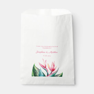 Bird of Paradise Watercolor Tropical Favour Bags