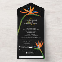 Bird of Paradise Watercolor Wedding
