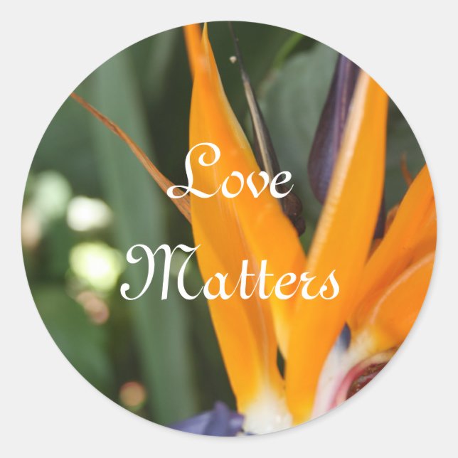 Bird of Paradise Wedding envelope seals (Front)