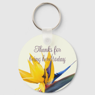 Bird-of-Paradise Wedding Favour Key Ring