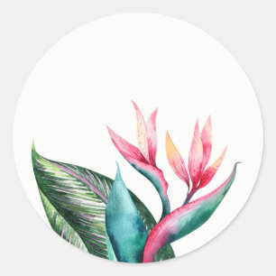 Bird of Paradise Wedding Favour Stickers