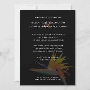 Bird of Paradise Wedding Invitation
