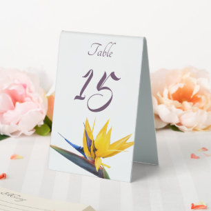Bird of Paradise Wedding Number Double Sided