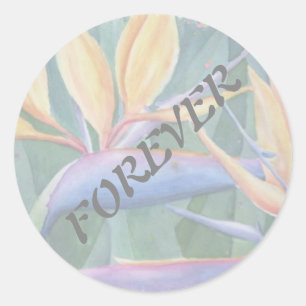 BIRD OF PARADISE WEDDING STICKERS