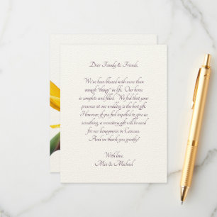 Bird of Paradise Wedding Wishing Well Cards