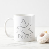 Bird of Peace Modern Minimalist White Dove Holiday