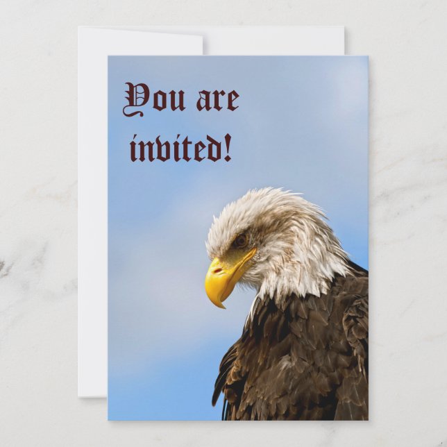 Bird of Pray Bald Eagle Invitation (Front)