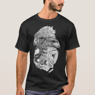 Bird of prey ink illustration T-Shirt