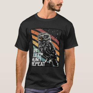 Bird Of Prey Raptor Eat Sleep Hunt Repeat Burrowin T-Shirt